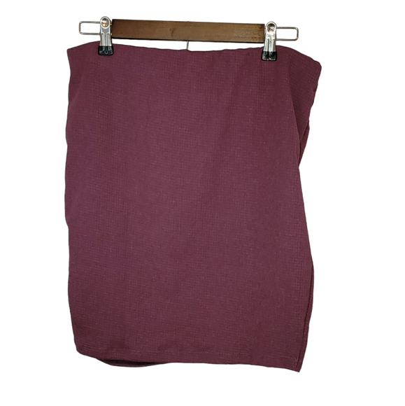 Free People Angie Wrap Skirt Ruched Textured High Waist Purple Size Large - Picture 4 of 6